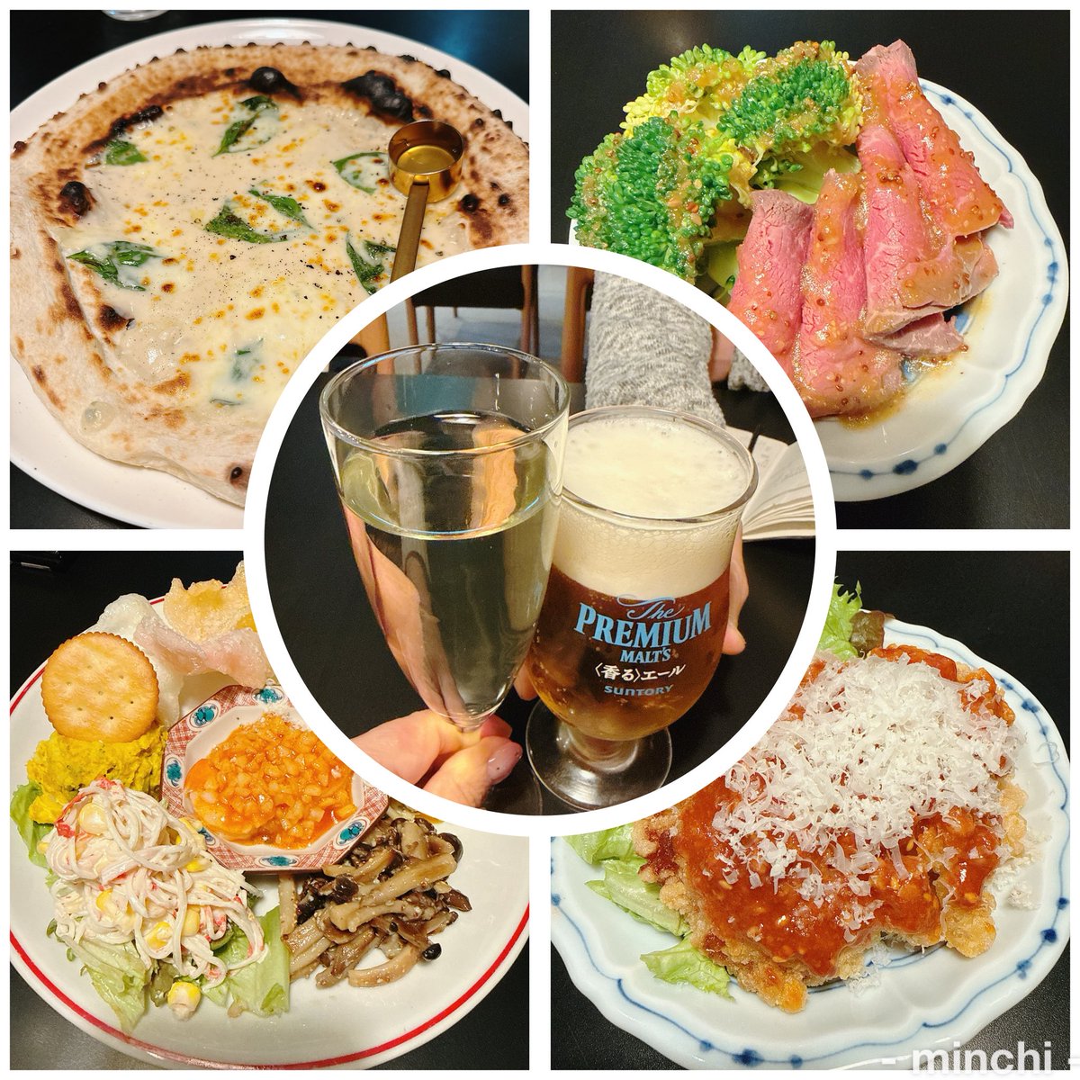 minchi728's tweet photo. 三連休の晩ご飯は全部ご近所(徒歩5分〜10分)で外食🍻🥂🍶
① #potto
②③ #ふぅ
日本酒は新潟の #雪中梅 と徳島の #御殿桜 をいただきました☺️
④ #サイゼリヤ
スパークリングワインはボトルで🍾 https://t.co/7mtMNxYoKT