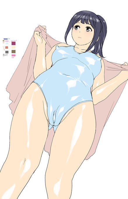 現在凍結中の水着娘のエロ同人の1コマを線画にしてみましたが…やっぱりオバさんより時間がかかる、これで前回みたくコケたらツラいわ、やってみたいんですけどね 