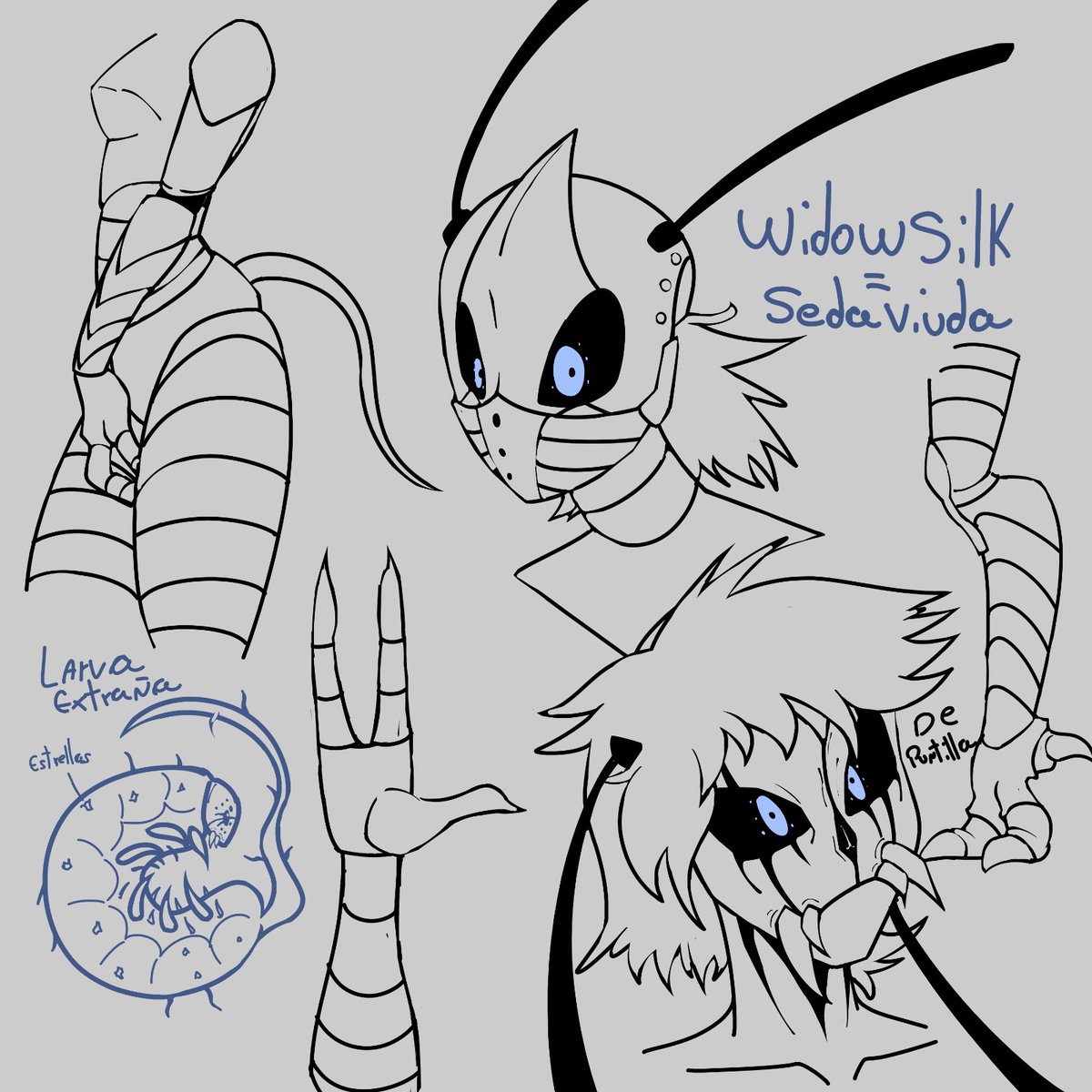 Cakara81455937's tweet photo. Garabateos de mi nuevo oc widowsilk

#dibujodigital
#insecto #ocartwork
#originalcharacter
#arte
#art
#cosmos
#drawing
#digitalart https://t.co/aYJeGOQdSc