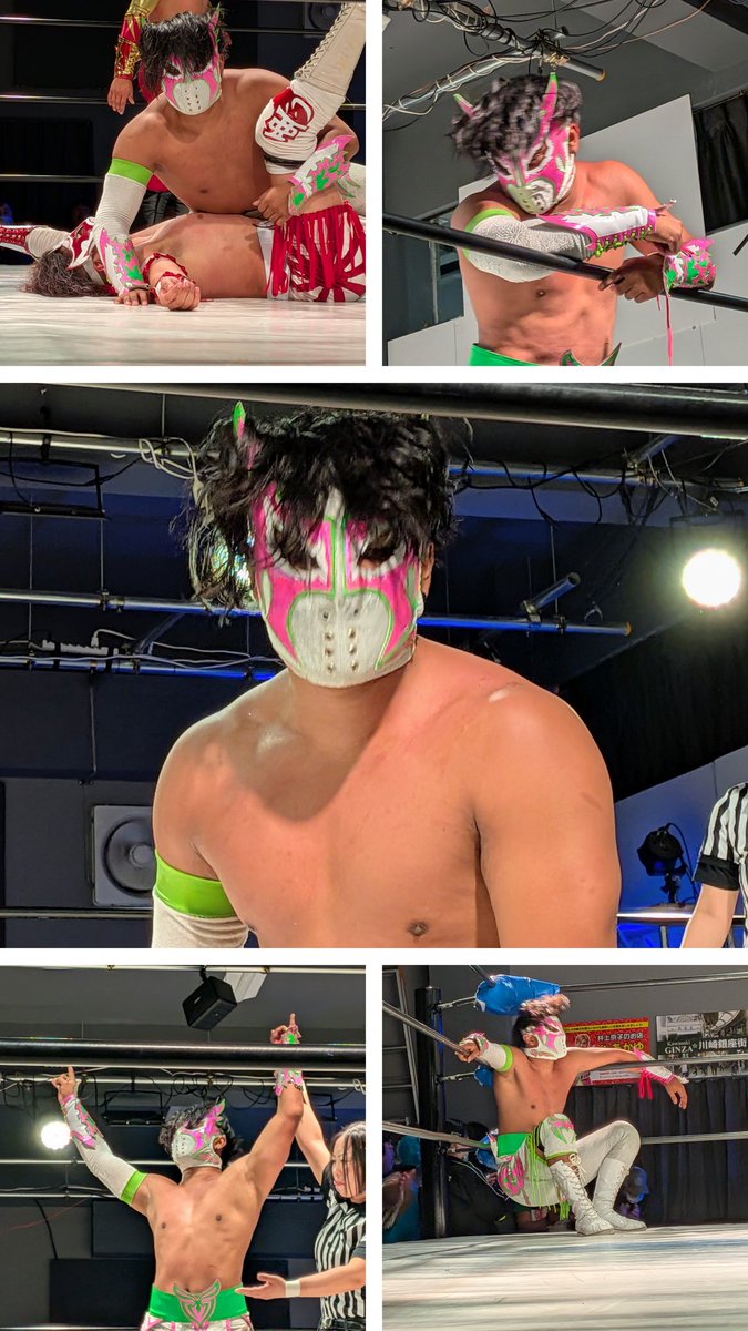 FgkkBBXotxCu3tv's tweet photo. 20260322 #LMO ⑤
#アミスタ川崎
#ルチャ を満喫した2日間✨️
#ドラゴン・ユウキ さん色々とありがとうございます😊
#MEXA_BOYS とてもかっこ良く、瞬き厳禁の展開でした✨️
次回も楽しみにしています✨️
#MEXA_BOYS
#SpiderflyL #Noisyboy_ind
#AGUILA_ORIENTAL https://t.co/lGhGtIEz58