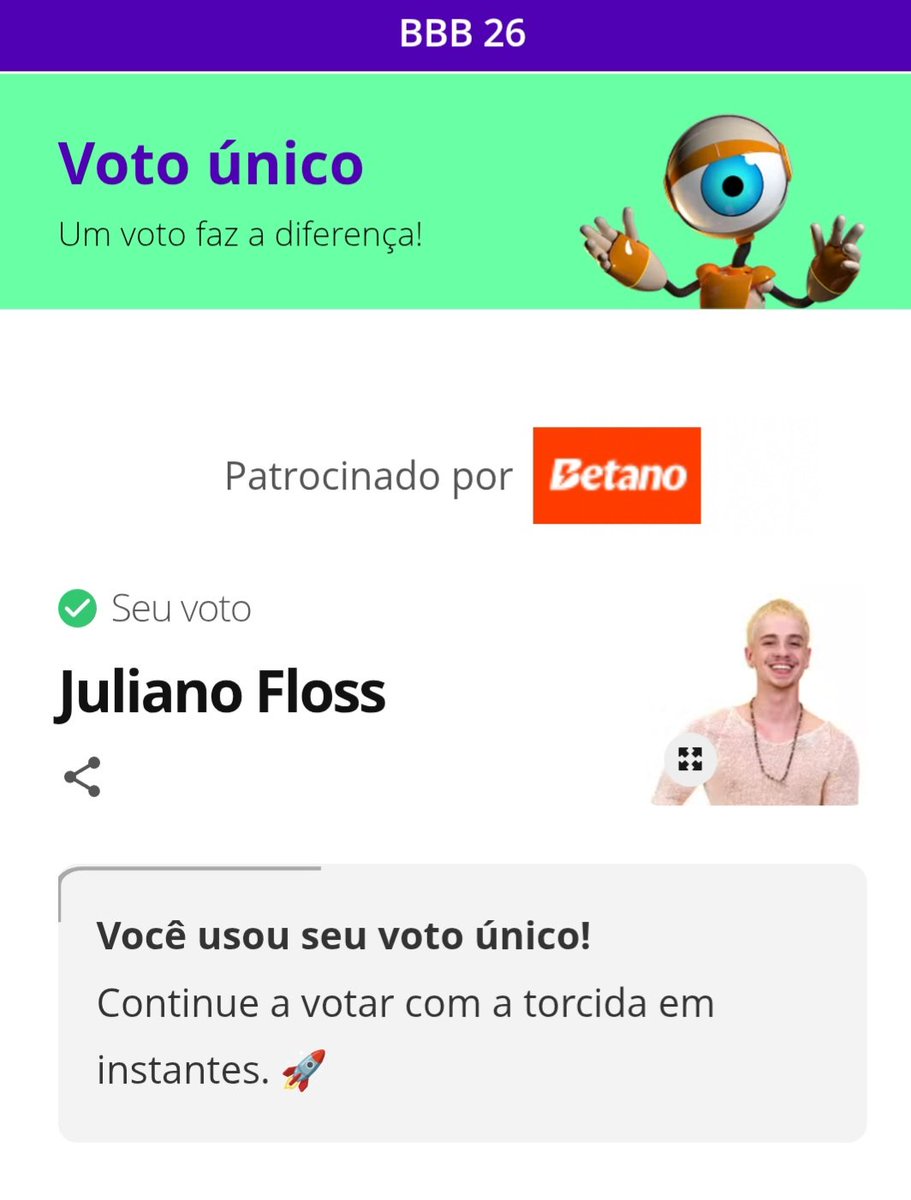 Não estou acompanhando o bbb mas fiz questão de ajudar com meu cpf as caprichete. 
#BBB26 
Lagartixa escorada sem enredo tem que vazar