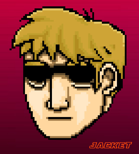PhantomCrucible's tweet photo. #hotlinemiami

I think some people forget that this sprite right here was supposed to represent Jacket with his sunglasses on https://t.co/g4z9otwSJO