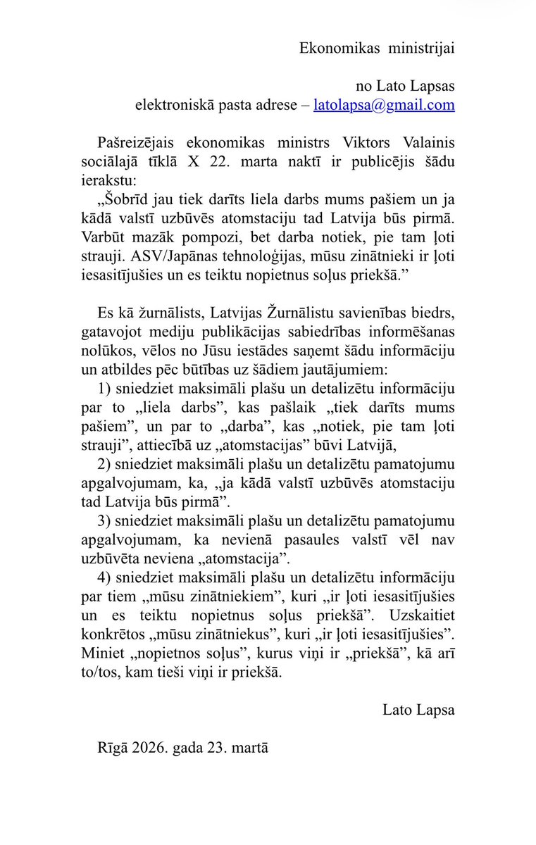 Man pašlaik ir ļoti daudz darāma saistībā ar strēlnieku grāmatu un sestdien paredzēto izstādes atklāšanu Taurupē, bet ir aicinājumi, kuriem es nespēju neatsaukties.