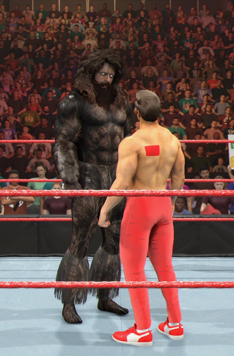 UncleCreepy's tweet image. Screenshots of the #sixmilliondollarman fighting bionic #bigfoot because it makes me laugh and tickles my #genx #actionfigure happy buttons. #WWE2K26