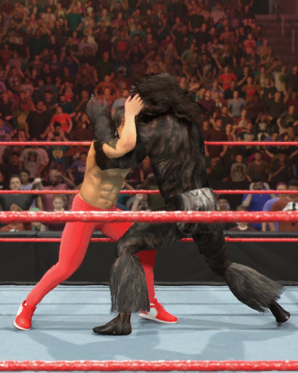 UncleCreepy's tweet image. Screenshots of the #sixmilliondollarman fighting bionic #bigfoot because it makes me laugh and tickles my #genx #actionfigure happy buttons. #WWE2K26