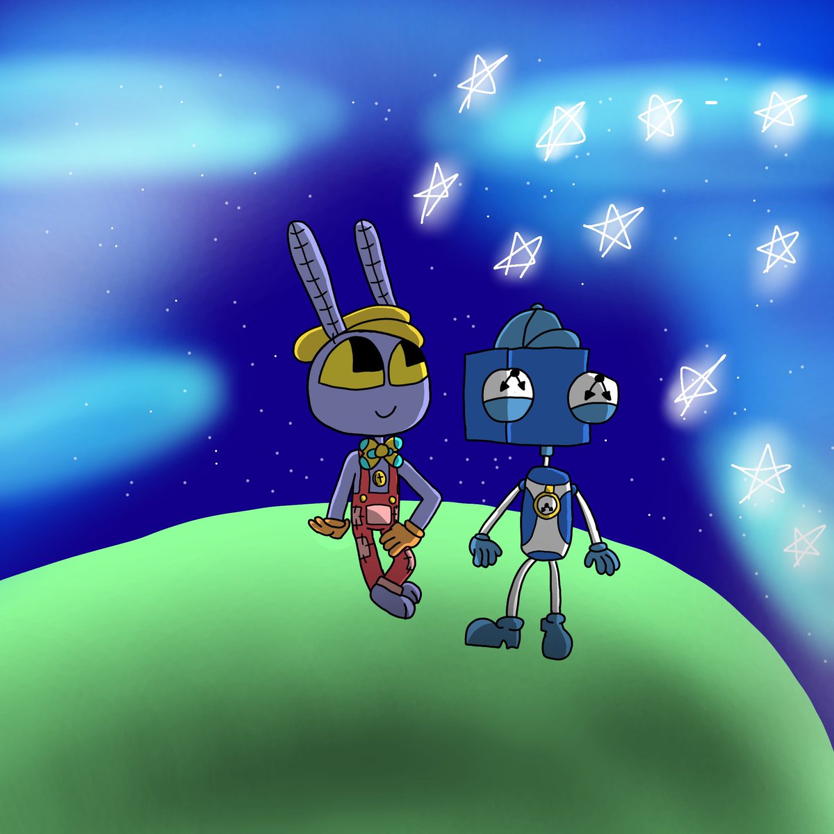 All they wanted at that moment was to look at the stars... 

#TheAmazingDigitalCircus #tadcoc #JalecSuperShowAU