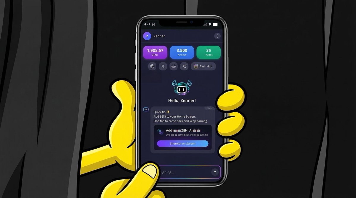 📱 Every interaction has value if it’s captured the right way.

What you do daily isn’t random.
It’s signal. It’s insight. It’s intelligence in motion. ✨

With ZENi, your activity becomes something more
structured, meaningful, and rewarding. 🎁

🎯 Complete AI tasks → earn