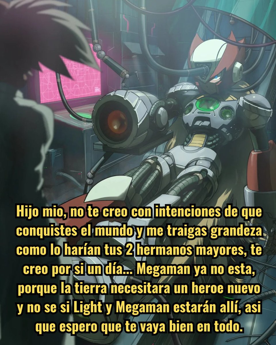 DanxhHunterX's tweet photo. Siempre me ha gustado ver, el final de Zero como algo positivo y siguiendo la logica que puso Lumine en Megaman x8, de que el virus no existe, es evolución y que Zero no fue un villano disfrazado de heroe, porque al final logro lo que el Doctor Light quería la paz #TangoStream https://t.co/zcyzLi2Def