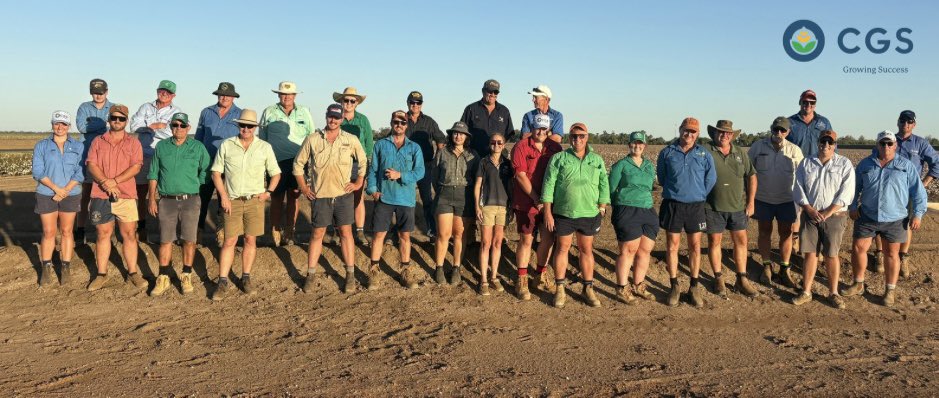 cgs_aust's tweet photo. What a great afternoon at the CGS St George Field day! 

Thank you to Craig Saunders, Larissa Holland, Scott Brimblecombe, Andrew McKay and Jeremey Jones for speaking. 

Peter North for driving the bus around to all the cotton paddocks. 

Peter White and Mick Bange for attending and answering a lot of questions. 

Thank you to everyone who came along and made it a great day 😊

@csd_cotton @CottonInfoAust Darling Downs Spray Tech, Saunders Farming