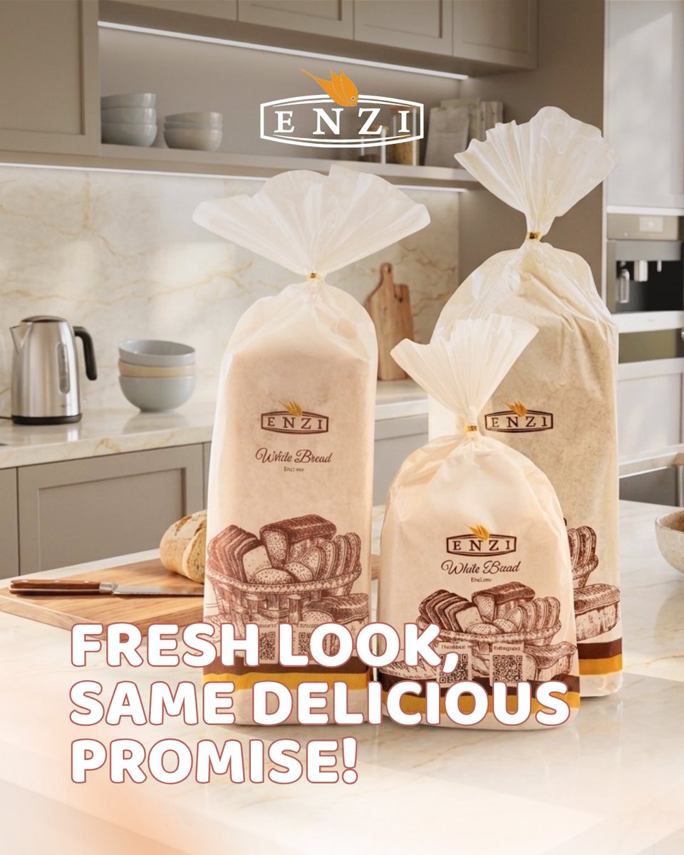 ENZImv's tweet photo. A new bag on the outside, the same perfect taste inside. 

Enzi bread, made with Love! 

#newbreadbag #sametaste https://t.co/9nPT1Ts1u8