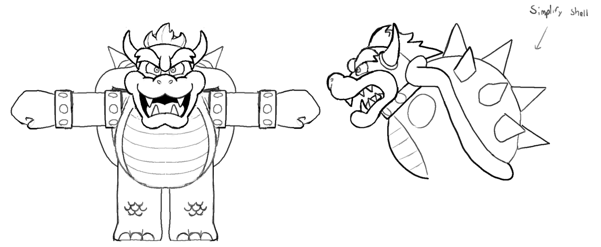 I did his model sheet and textures! 

Had to study a lot of Bowser art, took some creative liberties for the purpose of making it look nice in 3d though (mostly the hair) 