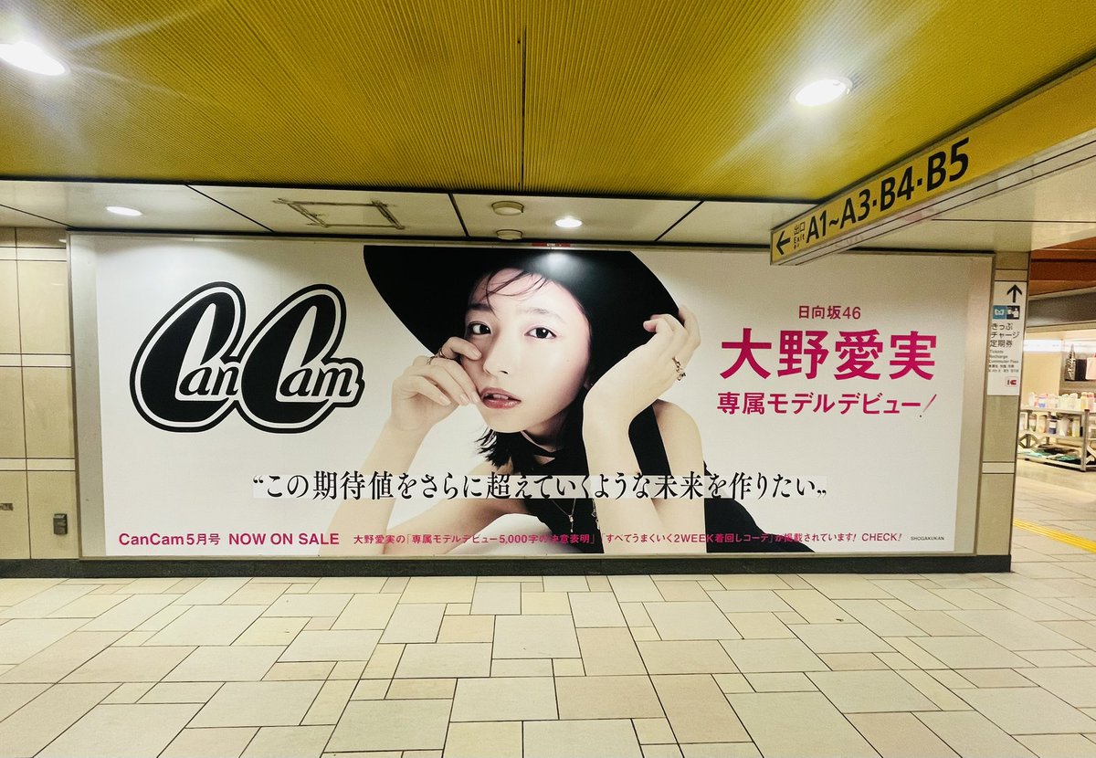 大野愛美さん広告 表参道駅 改札外