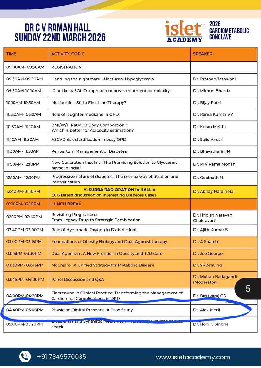 alpalok's tweet photo. Happy to share that I was invited as Faculty at ISLET 2026 National Meet (21–22 March, Bengaluru).

Spoke on building a strong digital clinical presence and enhancing patient engagement in cardiometabolic care.

Great learning from peers and experts—truly enriching discussions. Grateful for the opportunity.

Special thanks to Dr. L. S. Murthy for organizing a fantastic meeting and for the warm hospitality.

#ISLET2026 #Faculty #DigitalHealth #CardioMetabolicCare #MedEd #DoctorLife #ContinuousLearning