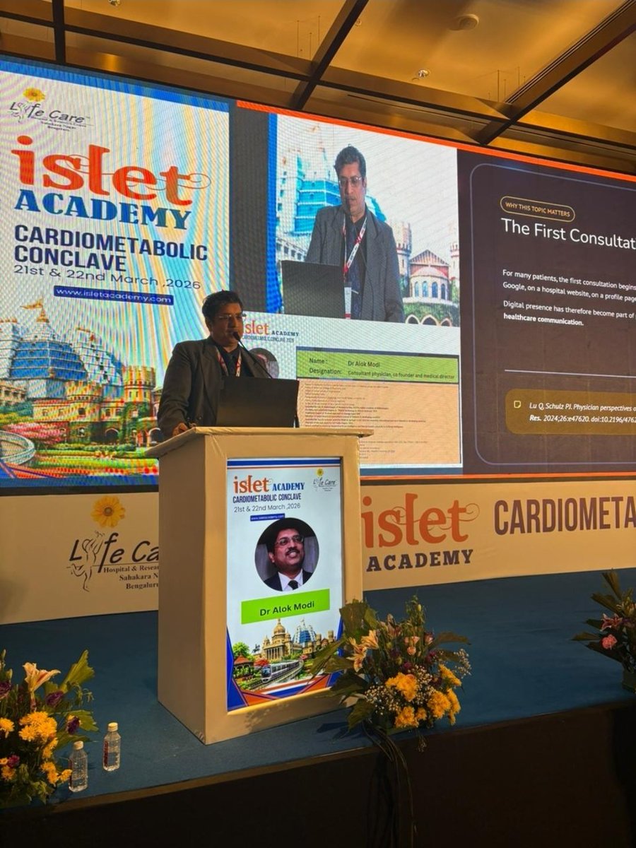 alpalok's tweet photo. Happy to share that I was invited as Faculty at ISLET 2026 National Meet (21–22 March, Bengaluru).

Spoke on building a strong digital clinical presence and enhancing patient engagement in cardiometabolic care.

Great learning from peers and experts—truly enriching discussions. Grateful for the opportunity.

Special thanks to Dr. L. S. Murthy for organizing a fantastic meeting and for the warm hospitality.

#ISLET2026 #Faculty #DigitalHealth #CardioMetabolicCare #MedEd #DoctorLife #ContinuousLearning