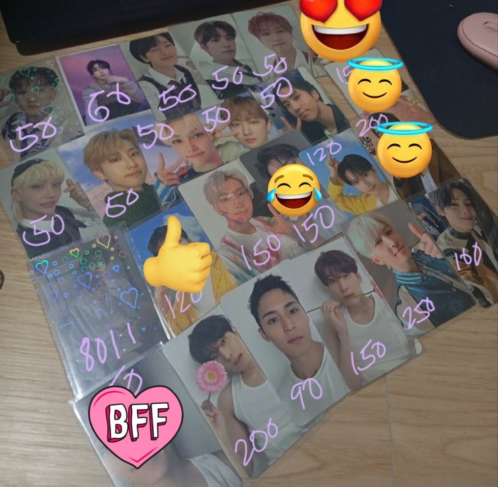 wts lfb #benta_nijww ✧

 . . . 🧺 seventeen &amp; skz photocards

  ⋆ if tingi / set (dm)
  ⋆ prio payo 
  ⋆ onhand x sensitive
  ⋆ can dop but sure buyer

 𐙚  seventeen svt mingyu wonwoo atenista lipbite glasses shorts jun heaven skz han jisung changbin jeongin seungmin felix