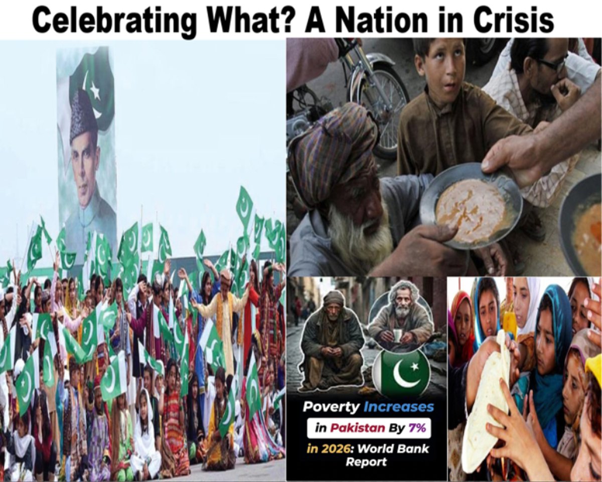 A nation in crisis, millions suffer but leaders celebrate. When will Pakistan prioritize its people over its propaganda?
#PakistanDay #PakistanResolutionDay #23rdMarch #ShaheedDiwas <a href="/FatimaDar_jk/">Fatima Dar</a> <a href="/LevinaNeythiri/">Levina🇮🇳</a>
