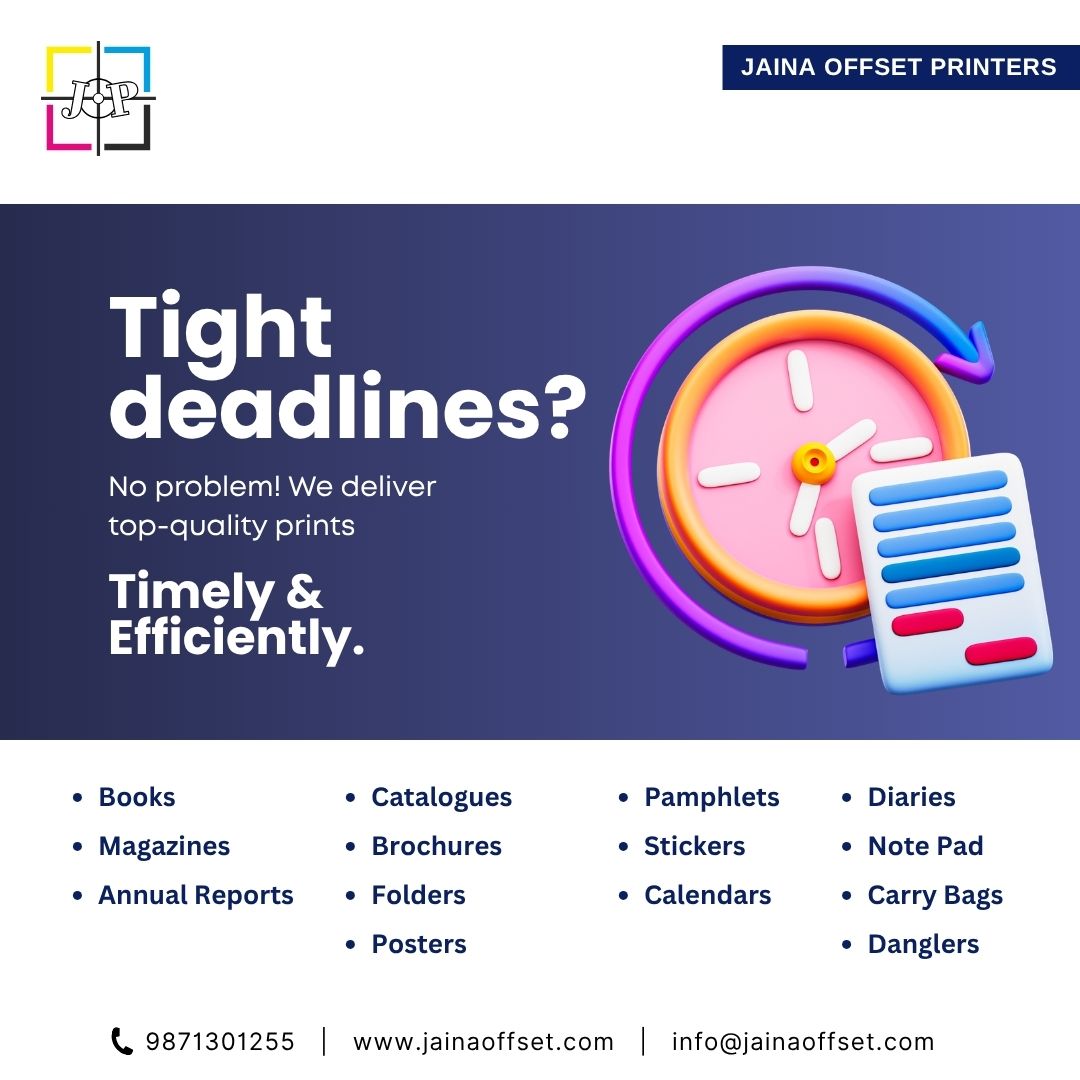 jainaoffset's tweet image. Tight deadlines? ⏱️
No problem — we deliver top-quality prints, on time, every time.

Efficient. Reliable. Always on schedule.

#FastPrinting #OnTimeDelivery #BulkPrinting #PrintingSolutions #BusinessPrinting #DeadlineReady #PrintExperts #JainaOffsetPrinters