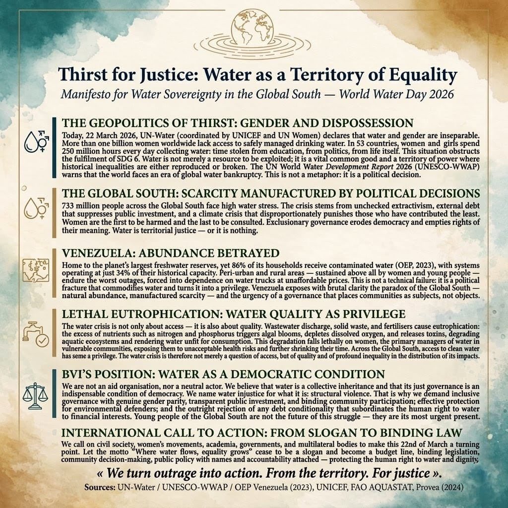 BastionVert's tweet photo. Communiqué officiel | Positionnement politique de Bastion Vert International — Journée mondiale de l’eau 2026.

Clair. Institutionnel. Engagé.

#JourneeMondialeDeLEau #JusticeHydrique #SudGlobal #LeauEstUnDroit https://t.co/8bXL2x8wEQ