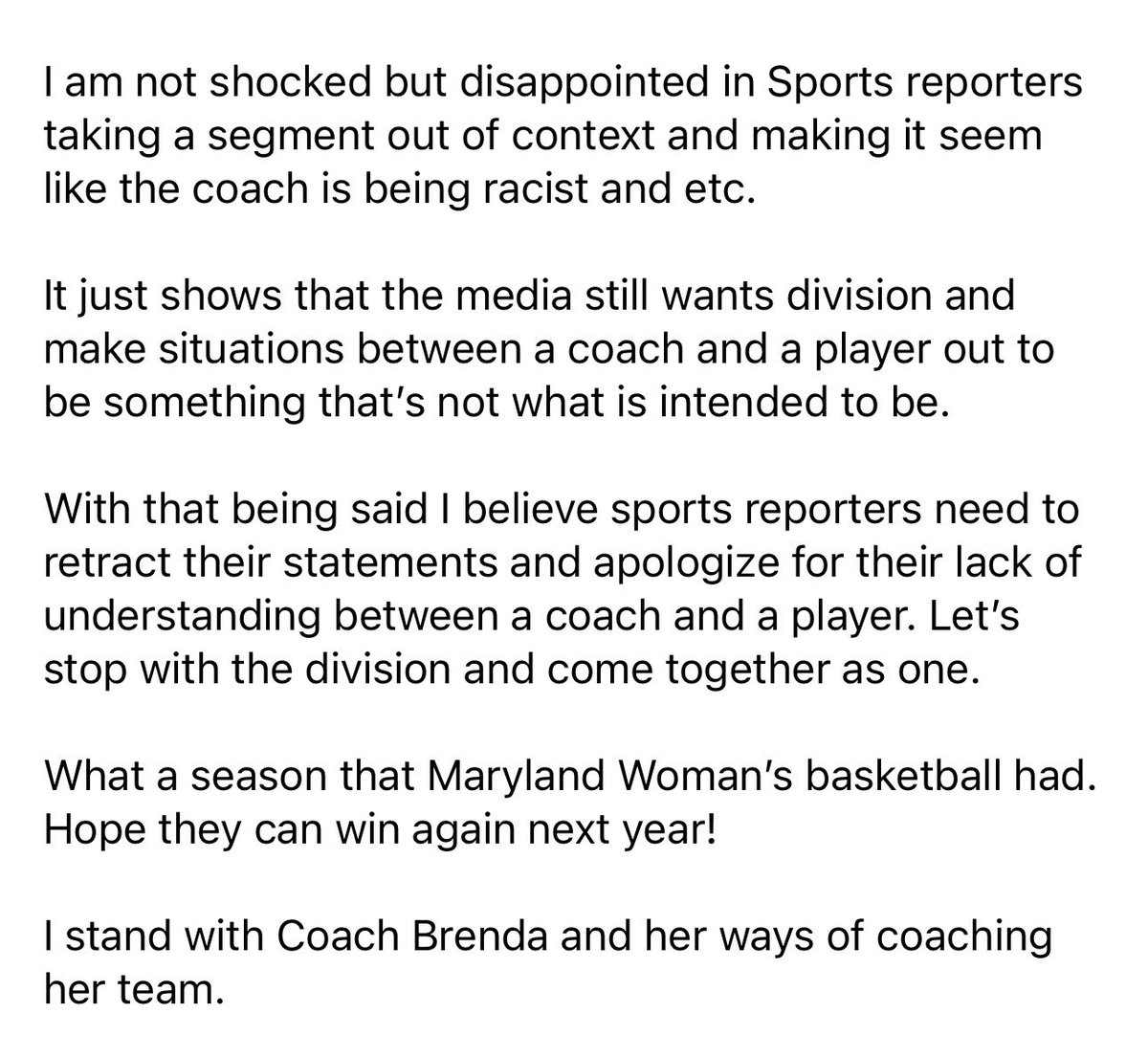 _getwithgod4748's tweet photo. My statement on @BrendaFrese coaching @oluchi_okananwa!
This Arizona Wildcats fan stands with you Coach!
@TerpsWBB @CoachFrese
#MarchMadness #WomansBasketball #MarylandWBB #TerpsWBB https://t.co/yK0brEKZfi