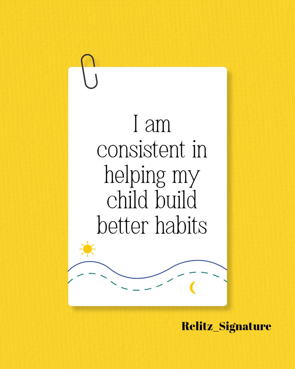 RelitzSignature's tweet image. Good morning Relitz Family 🔥🔥🔥

 I am consistent in helping my child build better habits.

💬 Drop CONSISTENT if that’s you.

#BetterHabits #ConsistentParenting #RelitzSignature #FocusMonth #ParentGoals