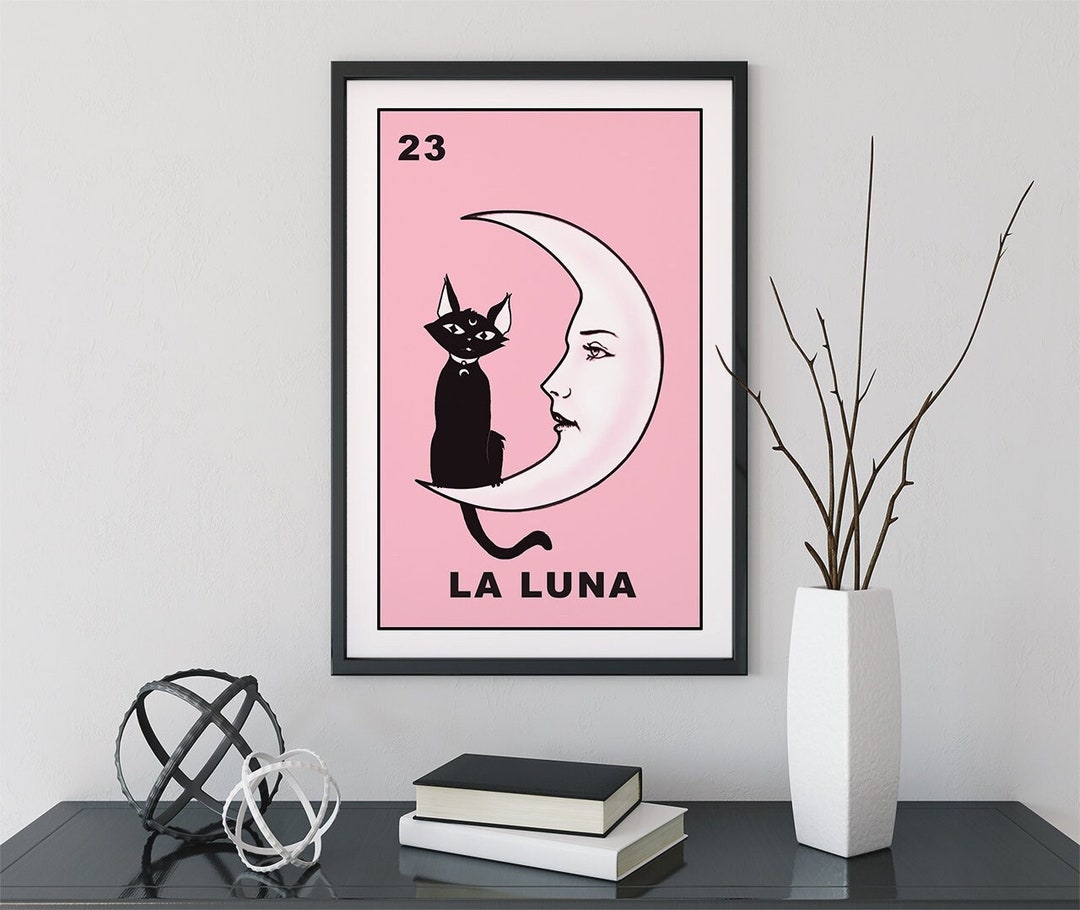 SerenitySpaGift's tweet image. La Luna Cartoon Cat Card Moon Pink Print, No Frame by Printagrams etsy.com/listing/727624… #Moon #CatArt #DigitalPrints #EtsyFinds #CartoonArt