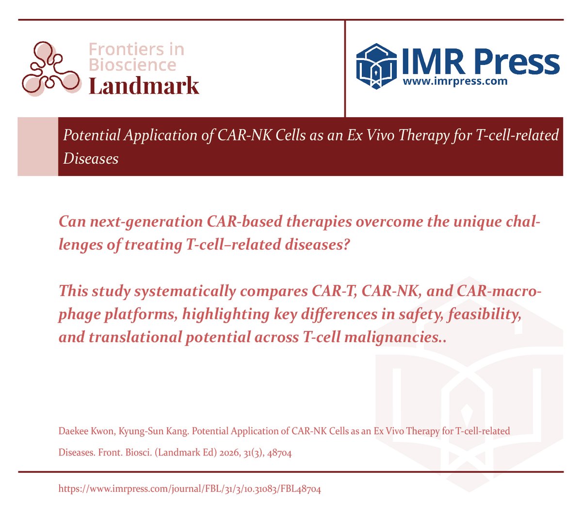 Frontiers in Bioscience-Landmark tweet media