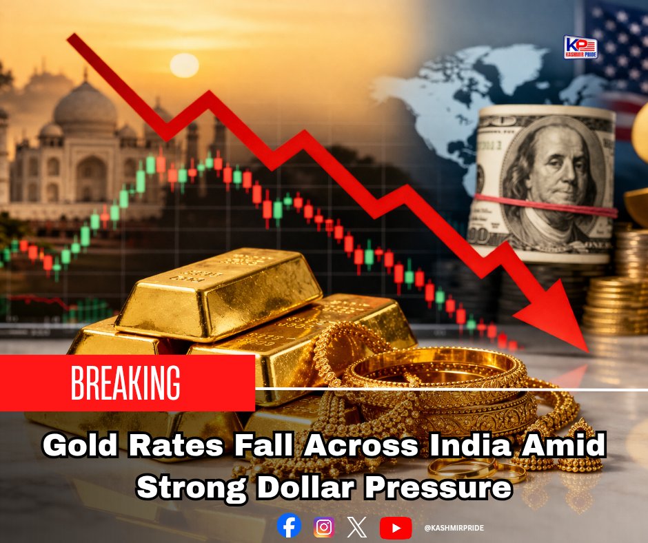 Gold Rates Fall Across India Amid Strong Dollar Pressure