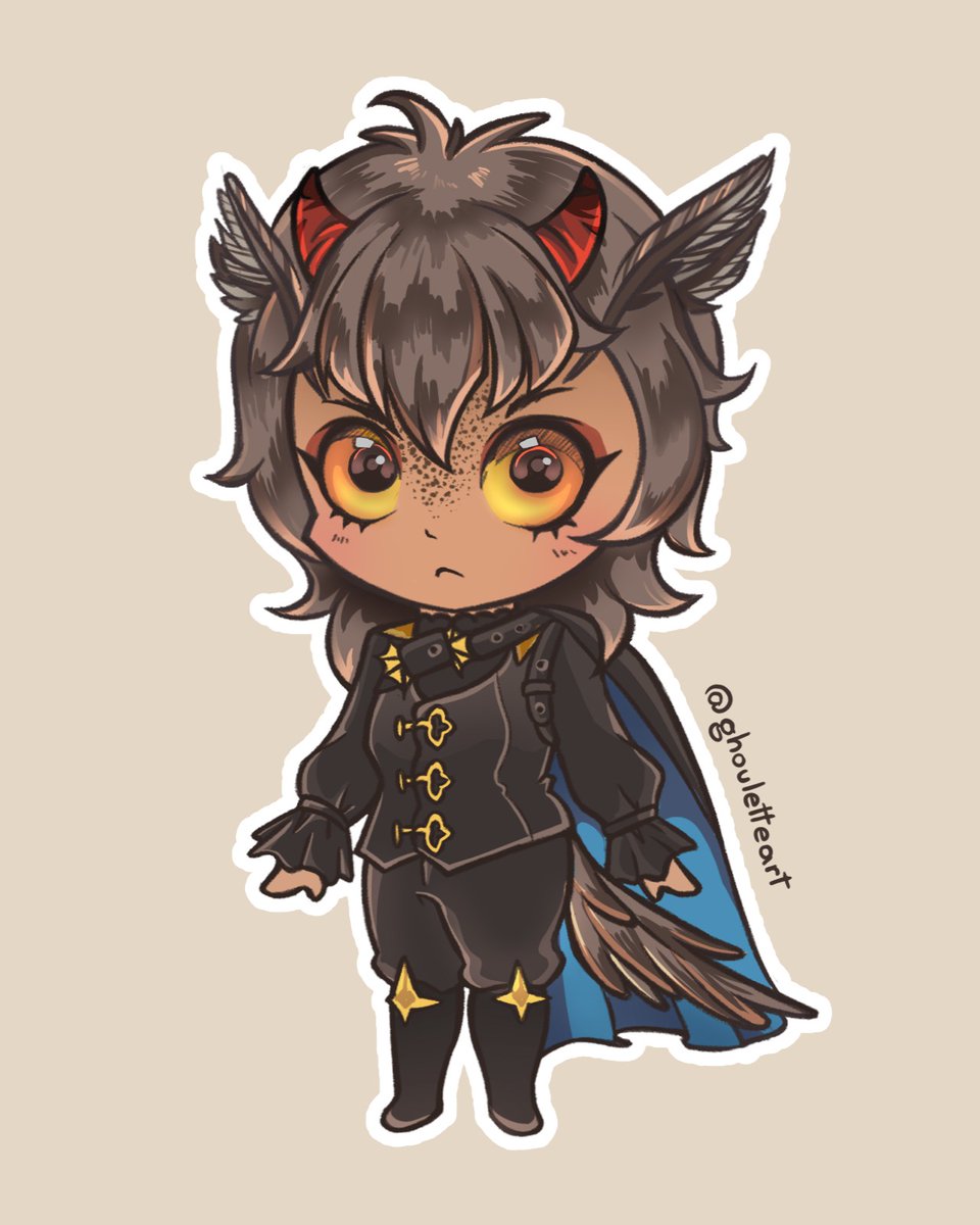 Hii!✨my friend <a href="/la_NAUUU/">✧･ﾟ: *✧･ﾟ:*ÑAU*:･ﾟ✧*:･ﾟ✧</a>  and I decided to create our own OC ghoulettes.🖤I tried a chibi style, I haven’t drawn like this in years 😭 my ghoulette is an air element, because I sing and play keyboard.🎹🎤

#Ghost #TheBandGhost #Ghoulette #Ghuleh #GhouletteOC #OC #DigitalART