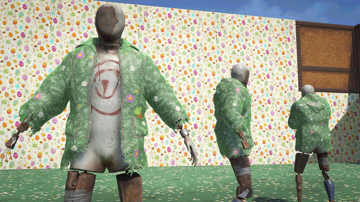domch1_'s tweet photo. Easter is approaching, flowers are blooming, and the grass is turning green.🐰🍃
Introducing the Easter Flowers Jacket — a cozy, grassy touch to your look🌼
Vote “yes”, thanks for your support🌸
https://t.co/hDFyRWafqL
@playrust @gerrmanman @Helkus @HedgesnVideos #rustskins https://t.co/Z0YP0XV9kD