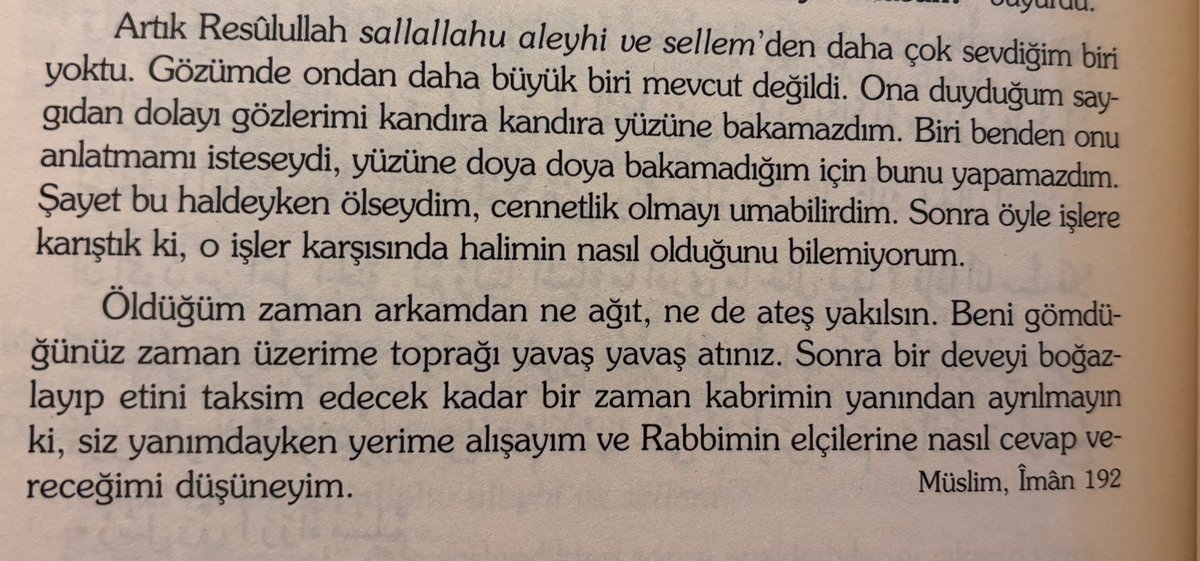 artık Resûlullah sallallahu aleyhi ve sellem'den daha çok sevdiğim biri yoktu..Amr b. As Rabbimiz ona rahmet etsin.
