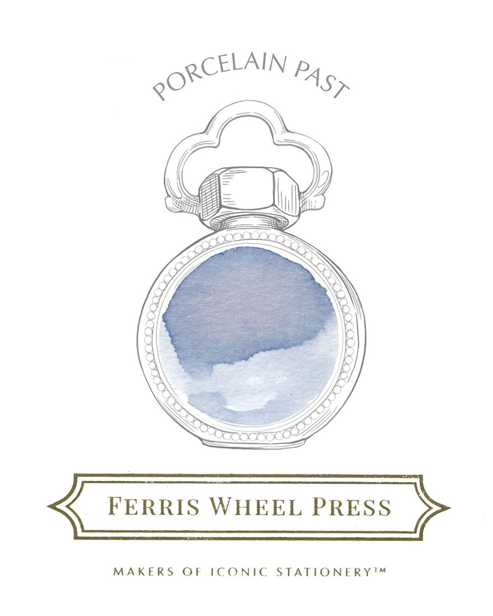 春は直ぐそこ。
ですが、まだまだ冷たい風が横切ります。

そんな この季節のようなインクといえば？

ラ・ベル・エポック コレクション
「ポーセリン パスト」

淡めのブルーの中に、ふわっと現れる暖かいピンク。
初春らしい季節にぴったりのインクはいかが？

同時発売のシナジーカラー、
「ローズ