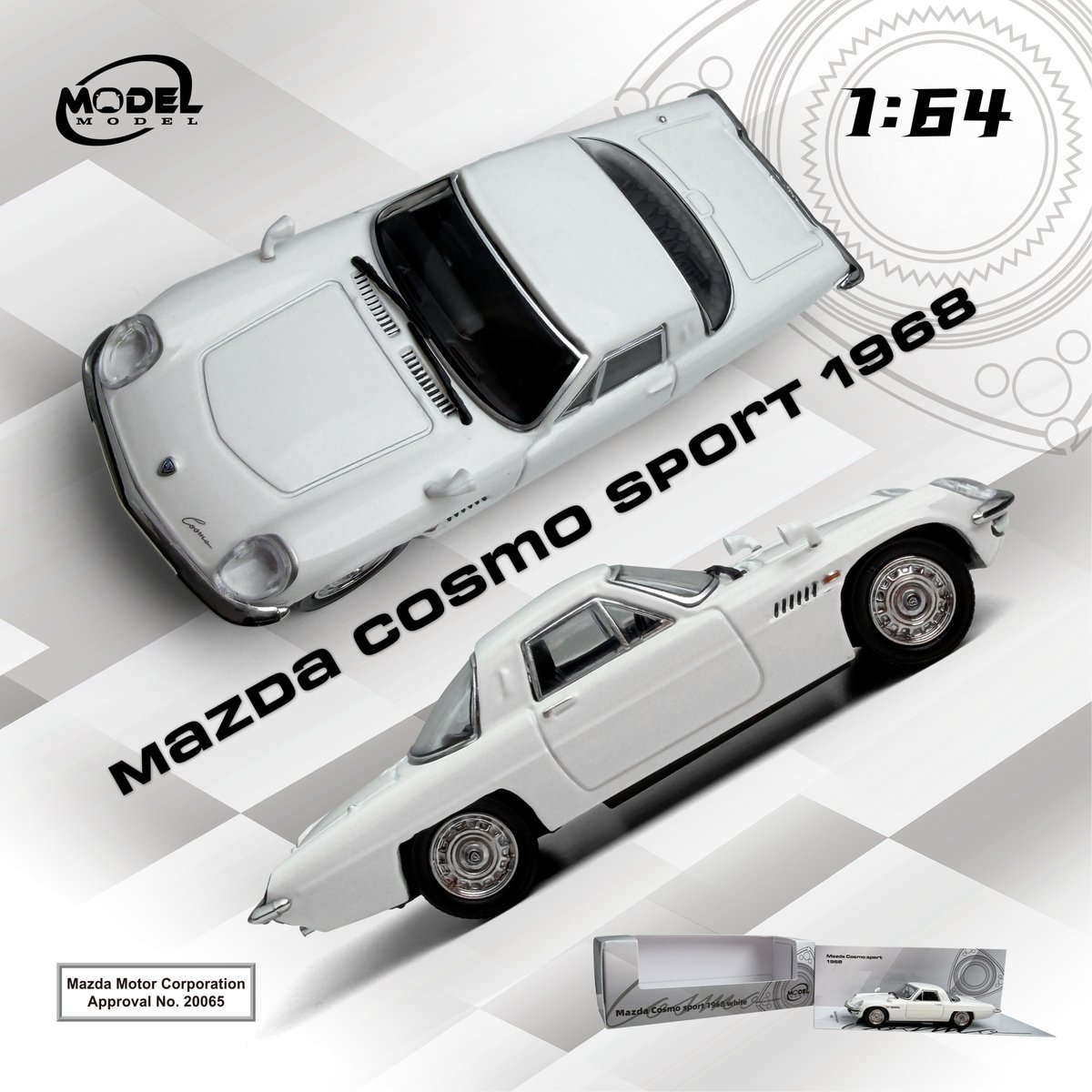 HJ_Minicar's tweet photo. < MODEL MODEL >
・1/64 Mazda Cosmo Sport No.19 Marathon De La Route 1968
・1/64 Mazda Cosmo Sport 1968 White
■発売予定:2026年6月以降
■お取扱店
https://t.co/Dv9aft35cB
#MODELMODEL #モデルモデル #ミニカー #Mazda #マツダ #CosmoSport #コスモスポーツ #ロータリーエンジン https://t.co/yNah9LIGRC