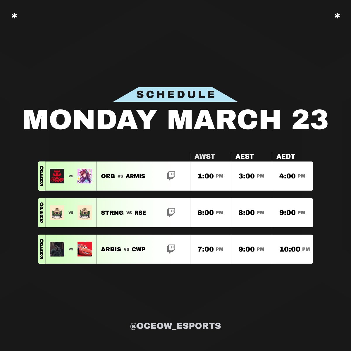 OW OCE Esports tweet media