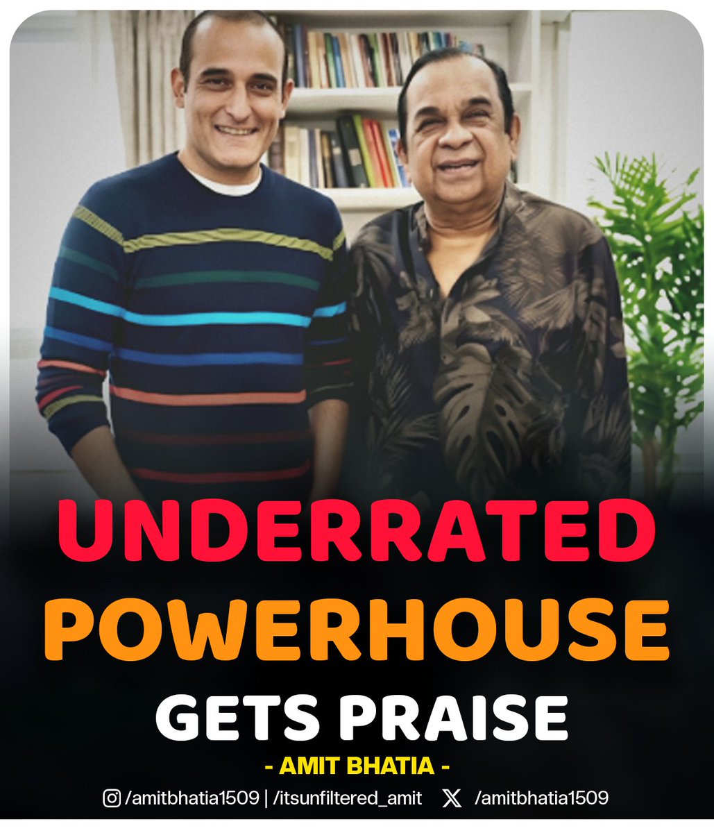 amitbhatia1509's tweet photo. Underrated Powerhouse Gets Praise

Brahmanand shares a moment with Akshaye Khanna on Instagram, calling the versatile actor “unreal” and celebrating his underrated brilliance.

#AkshayeKhanna #Bollywood #UnderratedActor #ViralPost https://t.co/emLRVKcI2W