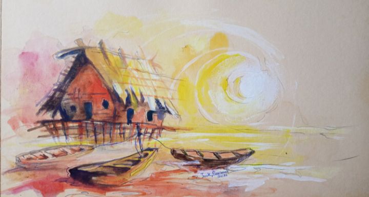 inukemmanuel's tweet photo. Art of the Day! "Esuk ( Beach house)". Buy at: https://t.co/LuDyG0nlw6 https://t.co/IPVe9GNHZR