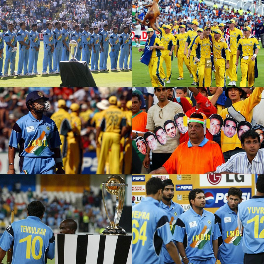 Championkumar01's tweet photo. #OnThisDay 90s Kids heart break for cricket true fans
India lost the World Cup Finals against Australia in 2003 https://t.co/S55osq8kR2