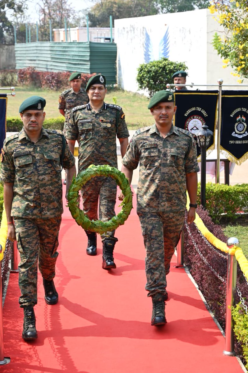 208CoBRA_CRPF's tweet photo. 208 कोबरा ने 87वें CRPF दिवस को गर्व से मनाया: कमांडेंट श्री शशि भूषण सिंह बिष्ट ने क्वार्टर गार्ड में गार्ड ऑफ ऑनर लिया, शहीदों को श्रद्धांजलि दी और सैनिक सम्मेलन में कार्मिकों को संबोधित किया। । https://t.co/OIV6hZhDIY