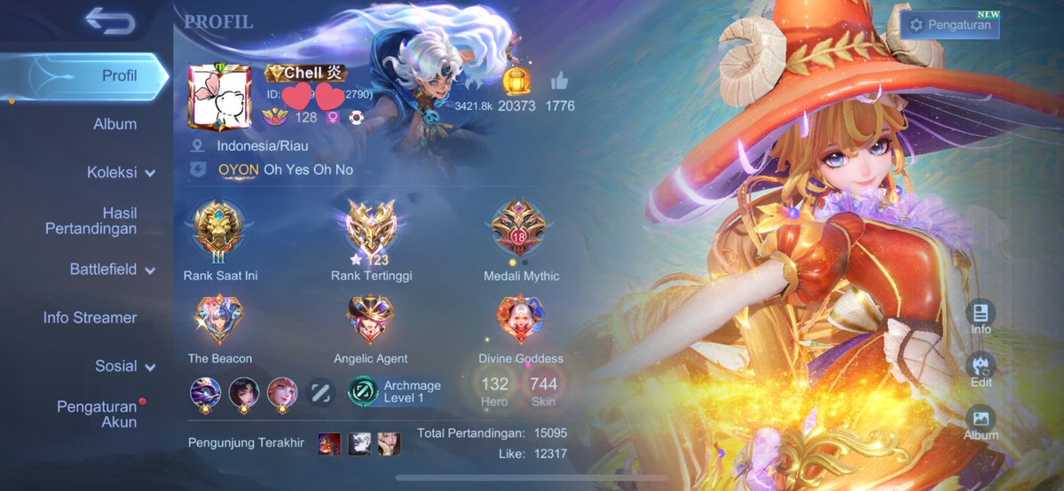 𐙚𝐂𝐡𝐞𝐥𝐥 || vilog dm ml, gift skin mlbb tweet media