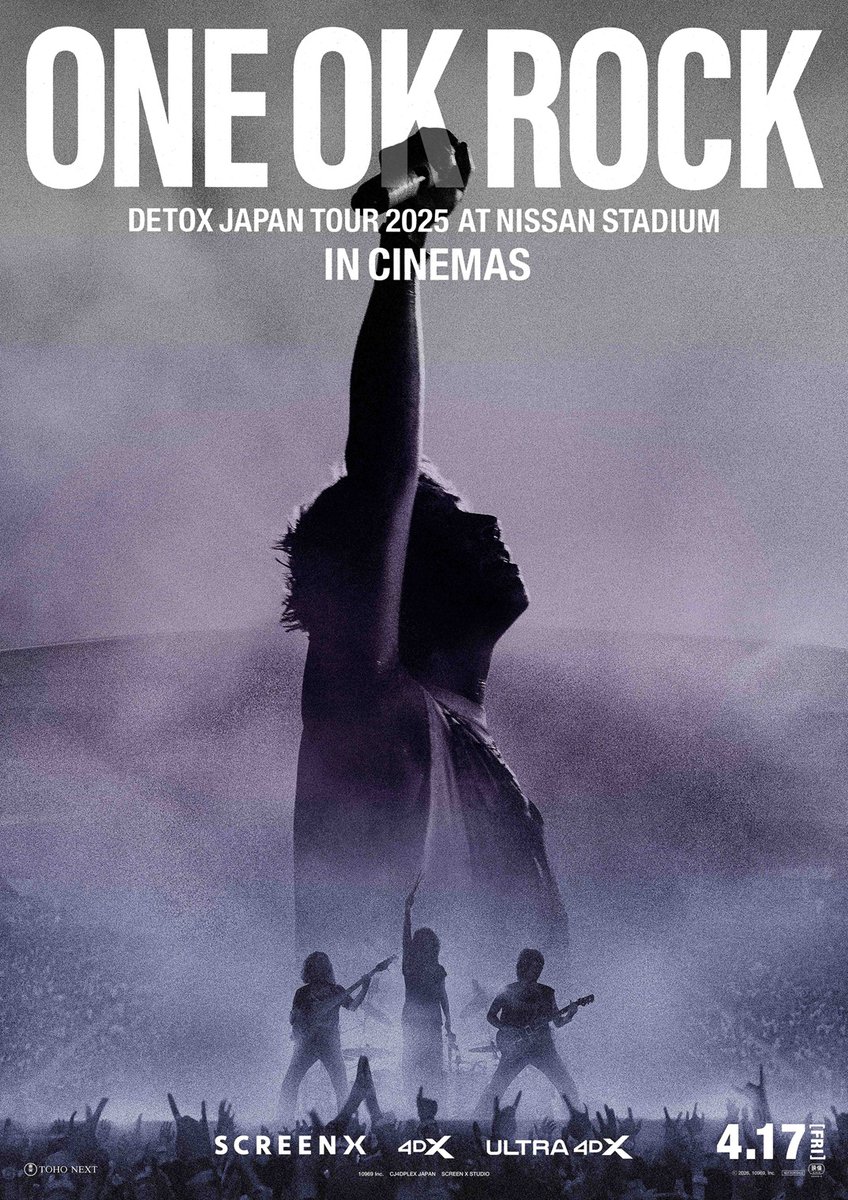 oricon's tweet photo. ONE OK ROCK、
日産スタジアム公演がライブ映画化❗️

7万人熱狂の伝説ステージと
舞台裏収めた特別予告解禁🎬
https://t.co/SxxHMFXyFK

#ONEOKROCK https://t.co/a99DO1i6Ze