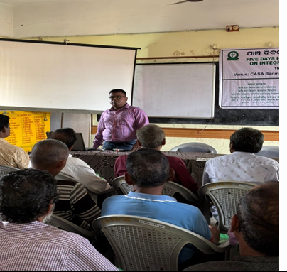 CipmcB's tweet photo. Second day of the Five day’s human resource development (HRD) training programme 2025-26 on Integrated Pest Management was conducted at AT- CASA BANAMLIPUR, BLOCK-BALIPATNA, DISTRICT- KHORDA on 17.03.26 by CIPMC BHUBANESWAR. https://t.co/fkPRInRtSU