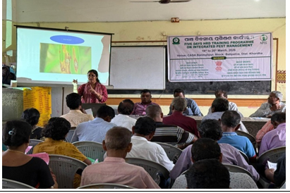 CipmcB's tweet photo. Second day of the Five day’s human resource development (HRD) training programme 2025-26 on Integrated Pest Management was conducted at AT- CASA BANAMLIPUR, BLOCK-BALIPATNA, DISTRICT- KHORDA on 17.03.26 by CIPMC BHUBANESWAR. https://t.co/fkPRInRtSU