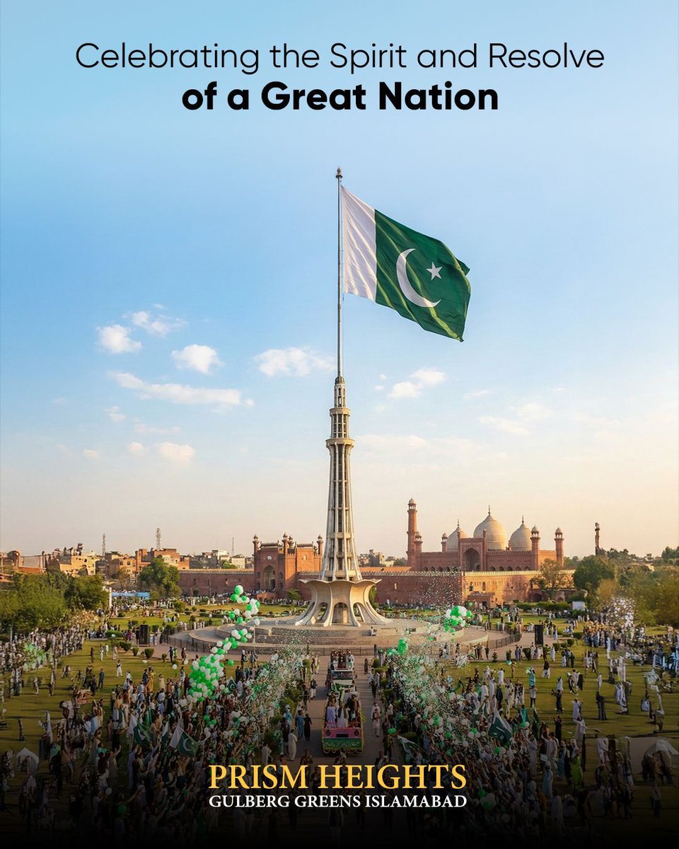 PrismHeightsIsb's tweet photo. Today, we commemorate the historic resolution that laid the foundation of our homeland. Let us renew our pledge to stand united and work towards a prosperous and peaceful Pakistan. Happy Pakistan Day to the entire nation! 🇵🇰

#PakistanDay #23rdMarch #PakistanResolutionDay https://t.co/OJj0KhqtgP