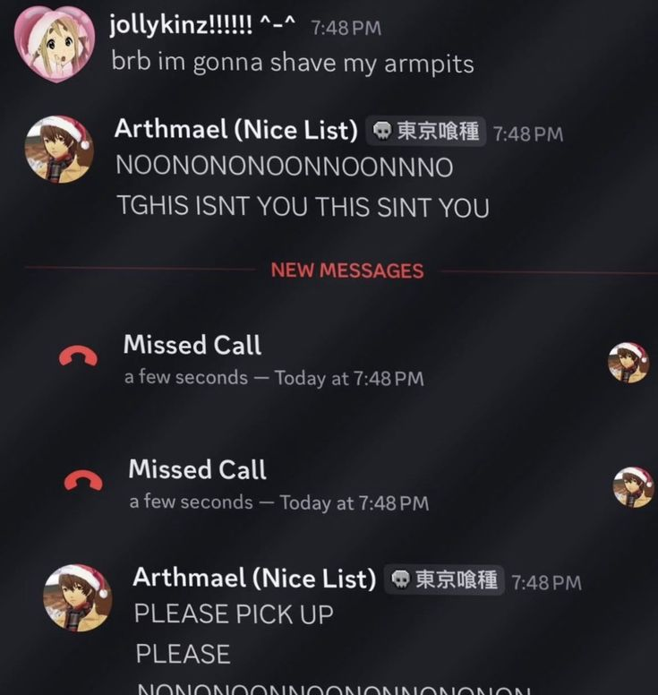 Discord Messages With Threatening Auras tweet media