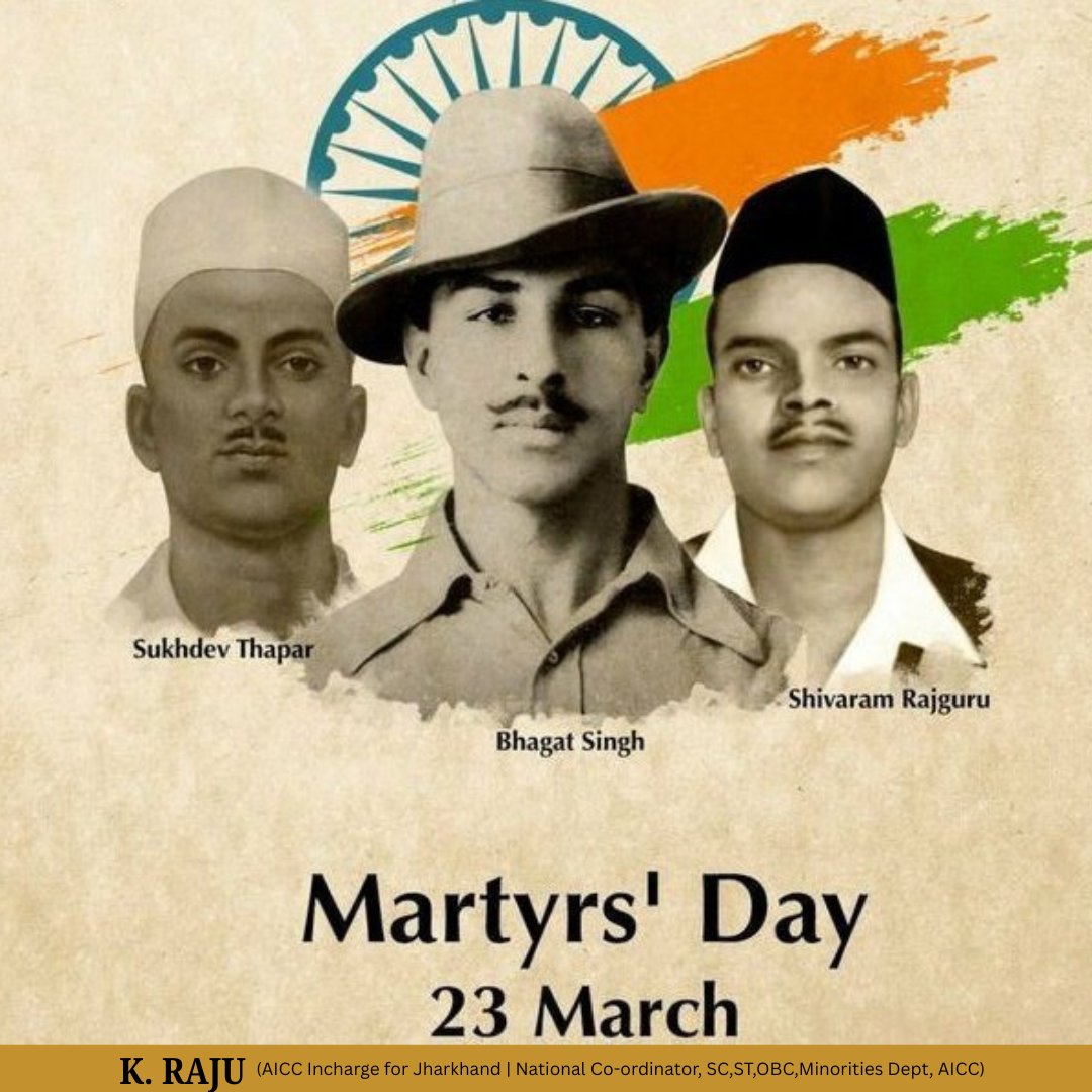 March 23rd is a reminder that India’s freedom was built on fearless conviction. Bhagat Singh, Rajguru, and Sukhdev showed us that true patriotism demands questioning injustice and standing up for rights. Their sacrifice continues to guide us, urging every generation to protect