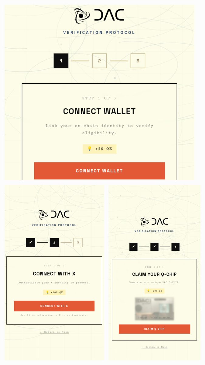 cryptonexxt's tweet image. 🪂🪂 DAC Q-Chip Airdrop is LIVE! ( Limited Time Only ) @dac_chain

The first quantum-proof, non-inflationary blockchain. Built for RWA, DeFi, AI, and secure data validation.

*"" Holders get an early testnet access with multipliers, Quantum Energy bonus and other perks.

✅ How