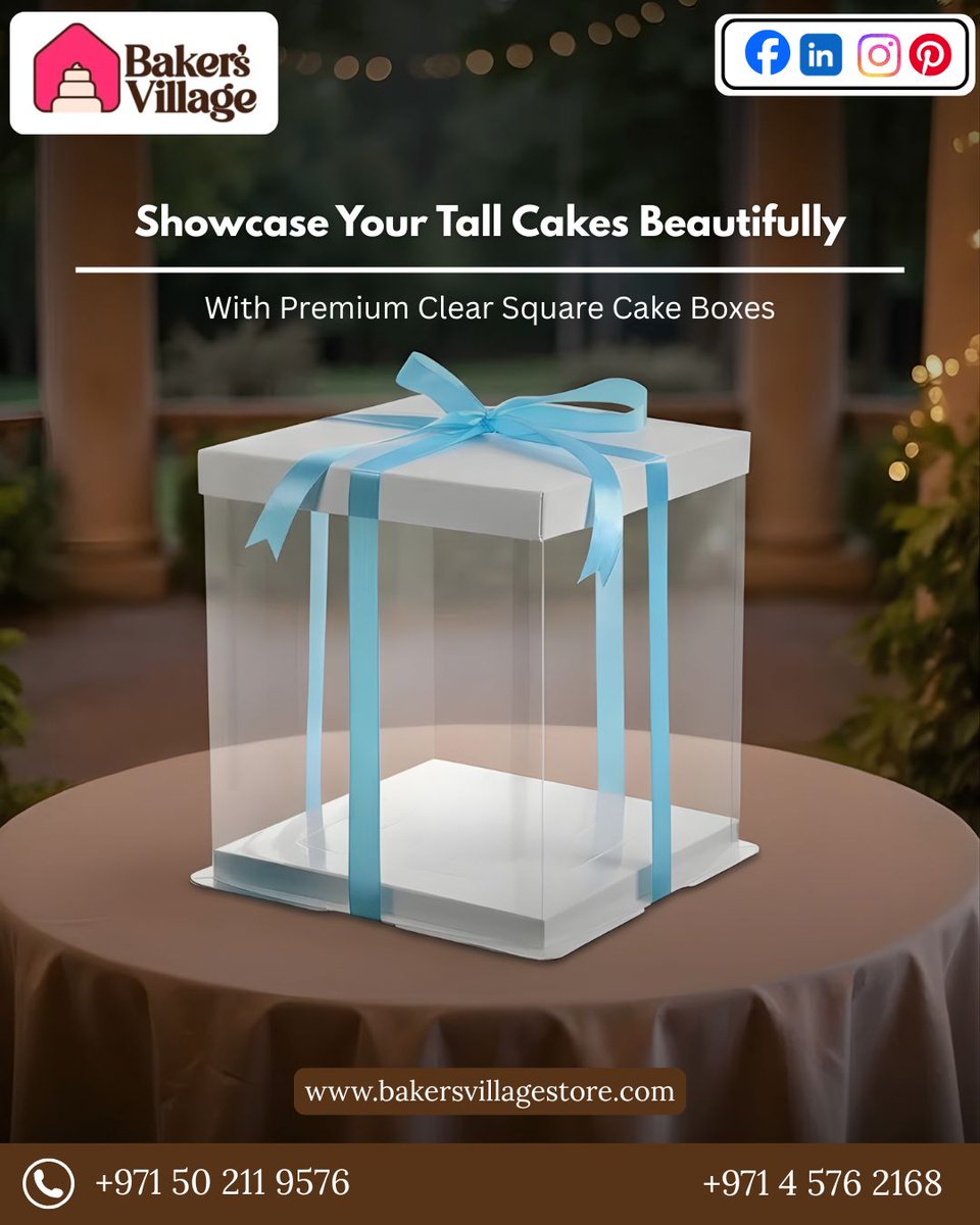 BakersVill45's tweet image. Protect &amp;amp; present your tall cakes with premium clear square cake boxes—strong, stable and crystal clear. Deliver every creation perfectly with bakers village store.
Product Link : hostwebs.info/ewjyoe

#CakePackaging #BakeryTools #CakeDesign #PackagingSolutions #BakingBusiness