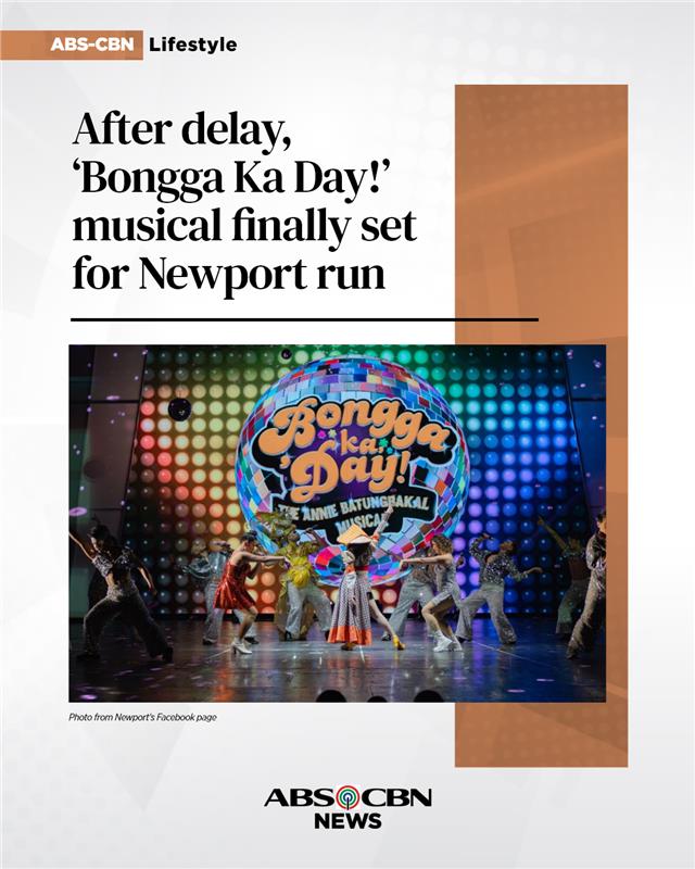 ABSCBNNews's tweet photo. The wait is finally over! After being postponed in 2020, the "Manila Sound" is officially heading to the stage. 🎭✨

Newport World Resorts has confirmed that "Bongga Ka Day!: The Annie Batungbakal Musical" will premiere this September 2026. It's definitely going to be one bongga night at the theater. 

More details here: https://t.co/CZxsSWpM0e
