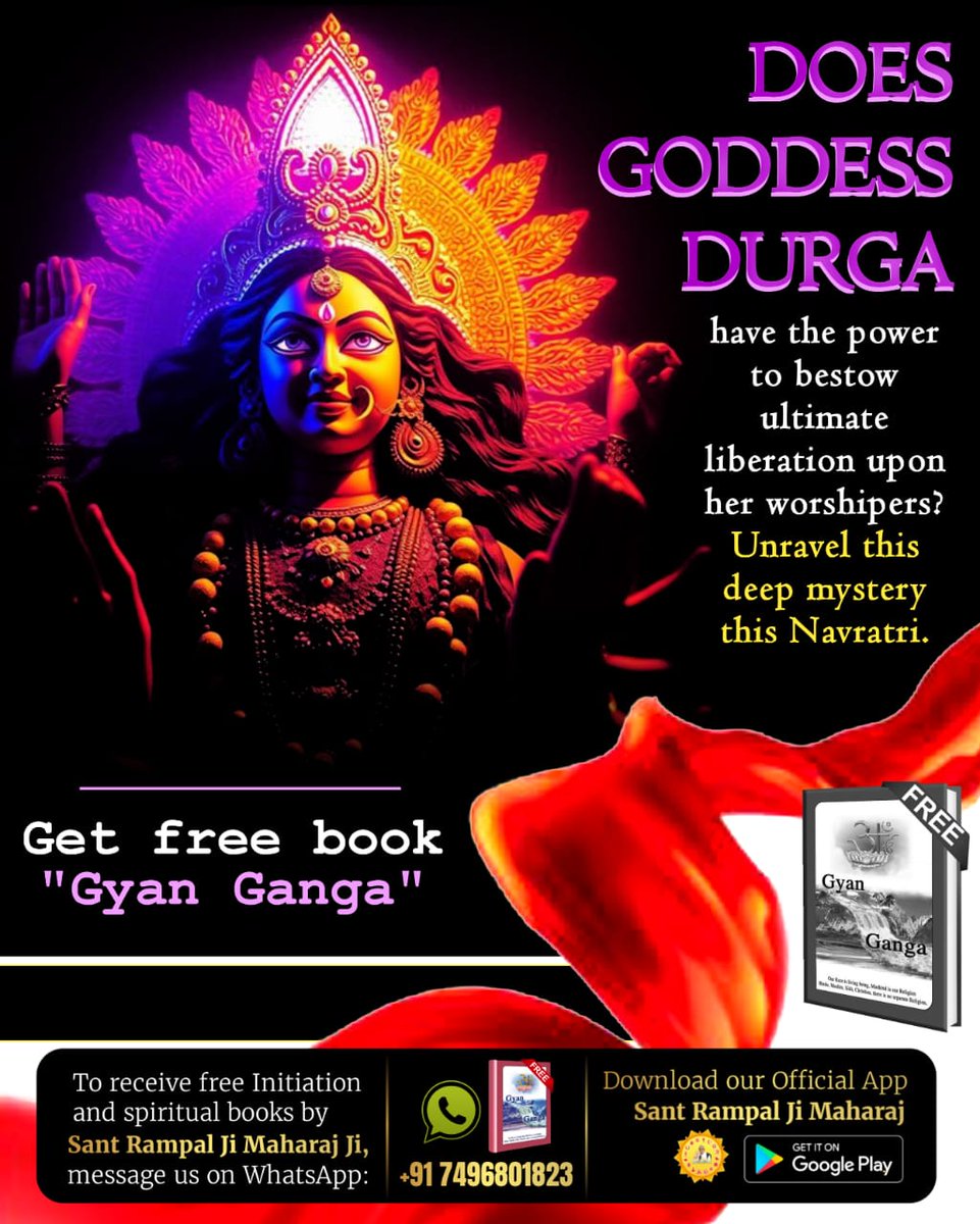 MercySequera's tweet photo. #नवरात्रि_पर_जानें_रहस्य
Can a mother ever be happy seeing her children hungry? No. Then how can Goddess Durga be pleased by fasting during Navratri? To know the true way to please her, read Gyan Ganga.
Sant RampalJi YtChannel https://t.co/Z3L2j6kdpT