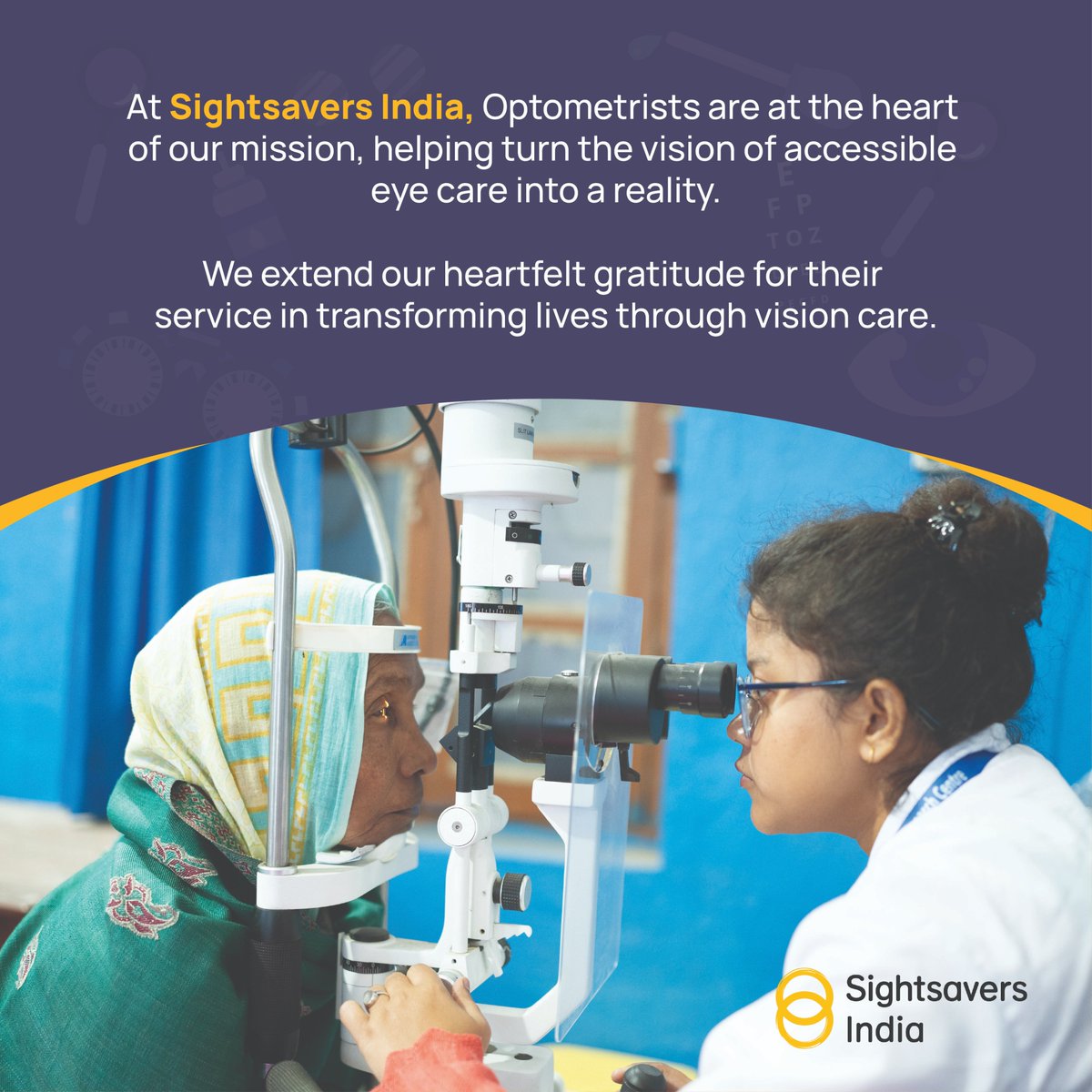 SightsaversIN's tweet image. On World Optometry Day, we recognise the dedication of optometrists who work tirelessly to protect and improve vision, making quality eye care accessible for all. Their commitment goes beyond today—impacting lives, every single day.

#WorldOptometryDay #EyeHealthForAll #Optometry