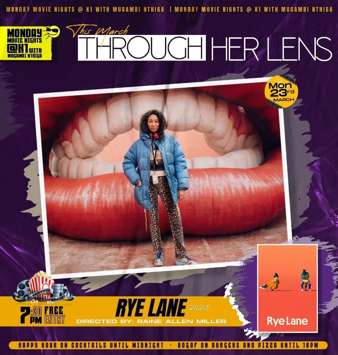 nairobinow's tweet image. #Nairobi: #Screening: Monday Movie Night at K1: March - Through Her Lens: Rye Lane (2023) - Directed by Raine Allen Miller, Mar. 23 2026 @ K1 Klub House – #Parklands.

Date: March 23, 2026
Venue: K1 Klub House 
Time: 7.30 PM
Entry: Free